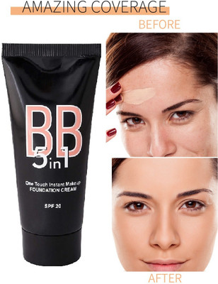 GFSU - GO FOR SOMETHING UNIQUE 5in1 BB Foundation ( BLEMISH BALM ) Cream Foundation(Beige-01, 60 ml)