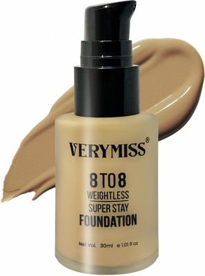 VERYMISS 8 To 8 Weightless Super Stay Foundation I Long lasting I Waterproof - 114 Foundation(Beige, 30 ml)