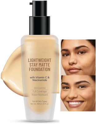 MYEONG Easy To Blend Coverage Liquid Matte Finish Foundation All Skin Type Foundation(Ivory, 40 ml)