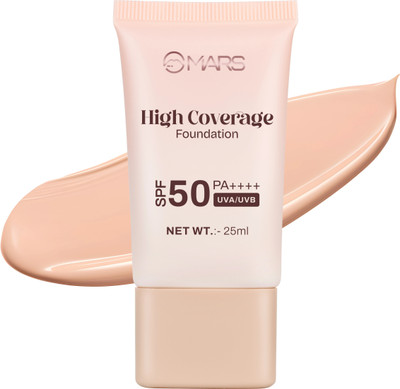 MARS SPF50 PA++++ High Coverage Liquid  Foundation(02-SOFT BEIGE, 25 ml)