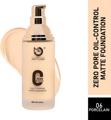 MATTLOOK Zero Pore Oil-Control Full Coverage Matte Foundation(FS-07-06 Porcelain, 45 ml)