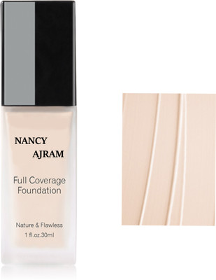 NANCY AJRAM Full Coverage Foundation for Face Makeup Waterproof, Non-Greasy Foundation(Slightly Pink, 30 ml)