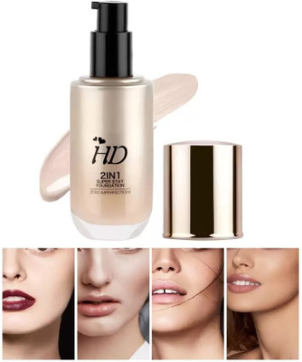 WOONGMI Invisible Finish LONG LASTING SUPER HD FULL COVERAGE FOUNDATION Foundation(BEIGE, 60 ml)