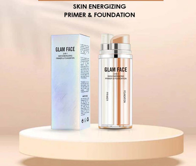 WOONGMI 2 in 1 Lightweight Hydrating Oil-free Foundation And Primer Foundation(Natural Node, 60 g)