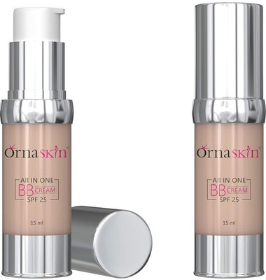 Ornaskin All-In-One BB Cream SPF 25 – 15ml Foundation(Black, 15 ml)