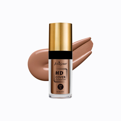 just gold HD Cover Matte Liquid Foundation with SPF 15 Foundation(Mocha 09, 30 ml)