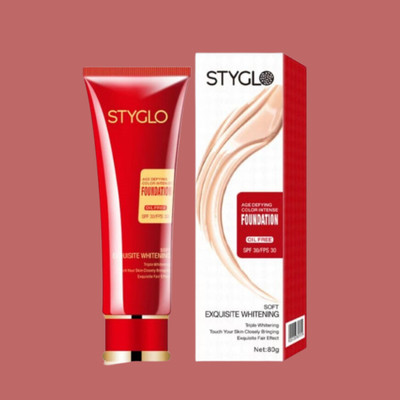Styglo Age Defying Color Intense Foundation (SPF 30/FPS 30) Foundation(Soft Ivory-02, 80 g)