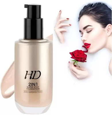 HUZURLU Full Coverage HD Smooth Cream Foundation lightweight*1* Foundation(ivory, 60 ml)