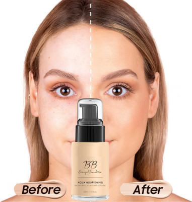 RED4 Liquid foundation Blend High Definition Finish Lightweight & Long-Lasting of 1 Foundation(beige, 30 ml)
