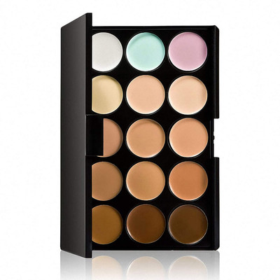 YAWI 15 Colors Professional Foundation and Concealer Makeup Palette Foundation(Multi Shade, 15 g)