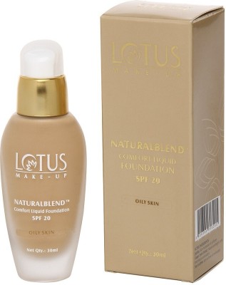 LOTUS MAKE - UP Natural Blend Comfort Liquid Spf-20 Oily Skin Foundation(Buff, 30 ml)