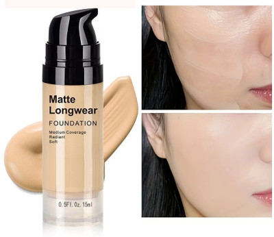 luzimaisa Liquid Foundation, Full Coverage Concealer, Foundation(IVORY, 15 ml)