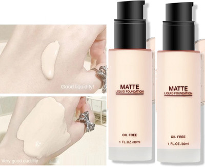 ADJD Matte Face Foundation Waterproof Full Coverage Foundation(White Ivory, 60 ml)