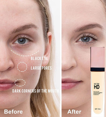 NADJA High Coverage Matte Finish Liquid  Foundation(IVORY, 35 ml)