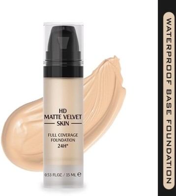 THTC High Coverage Waterproof Base  Foundation(natural beige, 15 ml)