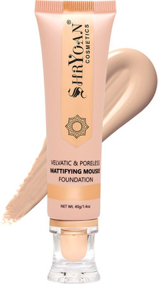Shryoan Velvatic & Poreless Mattifying Mousse Foundation| Mattifying & Flawless Coverage Foundation(LIGHT ROSE, 40 g)