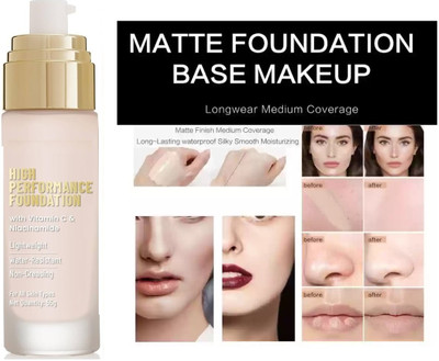 NADJA Natural Full Coverage Liquid Foundation For All skin type Foundation(WHITE IVORY, 50 ml)