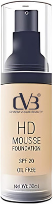 CVB HD Mousse Foundation SPF 20 Oil Free Foundation(02 Soft Ivory, 30 ml)
