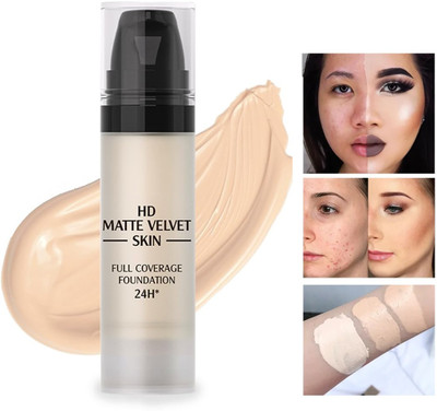 Emijun MatteFoundation Flawless & Full Coverage Finish Matte  Foundation(ivory, 15 ml)