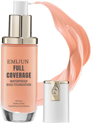 Emijun Full Coverage Oil-Free Waterproof Base  Foundation(NATURAL, 45 g)