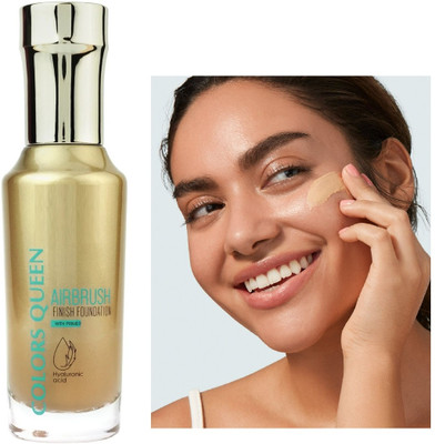 FLORERO Airbrush Foundation with Primer Enriched with Hyaluronic Acid Foundation(ROSE BLUSH, 55 ml)