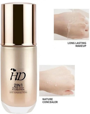 DARYUE Ultra HD High Definition Normal to Oily Skin Liquid  Foundation(Beige, 60 ml)