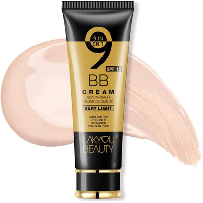 Lakyou Beauty 9in1 BB Cream | Light Coverage | 24-Hour Wear | Hydration | SPF 15 | Even Tone Foundation(02, 80 g)