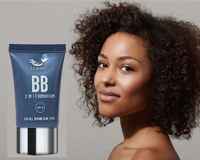 BLUEMERMAID BB 2 In 1 Liquid Foundation For All Indian Skin Types Foundation(BEIGE, 30 ml)