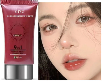 GFSU - GO FOR SOMETHING UNIQUE High Coverage Waterproof oil Free Matte Foundation SPF 45---1 Foundation(beige, 50 g)