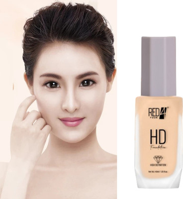 RED4 HdCream Full Cooverage Foundationn For Normal Skin Type pack of 1 Foundation(natural, 40 ml)