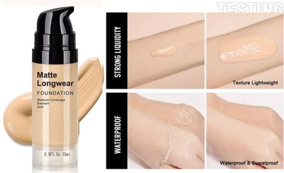 luzimaisa Natural Finish Foundation Weightless Long Lasting All-day Matte Waterproof Foundation(IVORY, 15 ml)
