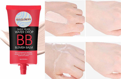 GULGLOW99 BB High Coverage Liquid | Blemish Free & Blendable Makeup Foundation(WHITE IVORY, 40 ml)