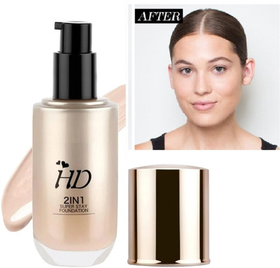 HUZURLU Full Coverage HD Smooth Cream  Foundation(beige, 60 ml)