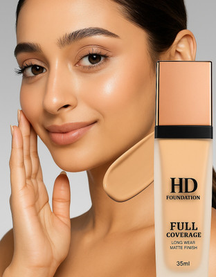 SILDUST High Definition Formula Foundation Full Coverage Suitable for All Skin Types Foundation(Beige, 35 ml)