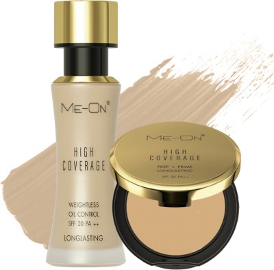 Me-On High Coverage Compact & Foundation(23 Skin Beige, 50 ml)