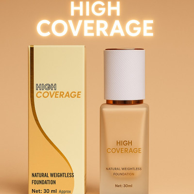 FIDAH High Coverage Natural Weightless Foundation – Long-Lasting Matte Finish, 30ml Foundation(NATURAL, 30 ml)