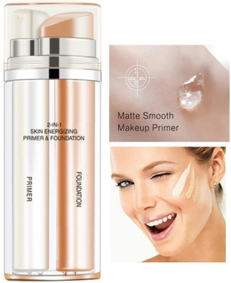 DARVING 2 IN 1 WATER PROOF & LONG LASTING PRIMER & FOUNDATION Foundation(BEIGE, 60 ml)