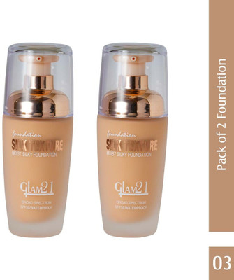 Glam21 Silk Foundation-Lightweight Hydrating Oil-free Formula for Long-lasting Makeup Foundation(Shade 03, 100 g)