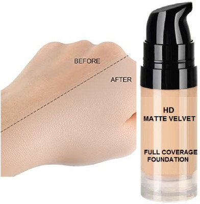 Latixmat Pro HD Full Coverage Long-Lasting & Waterproof Liquid Mini  Foundation(Beige, 15 ml)