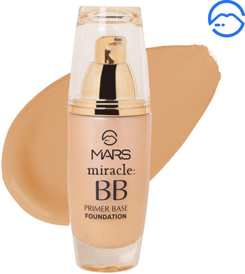 MARS Flawless Finish BB Foundation Primer Base, Oil Free, Long-Lasting Coverage Foundation(Creamy Beige-105, 60 ml)