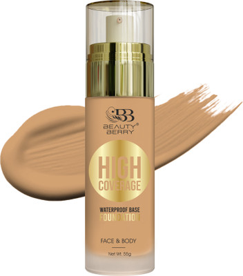 Beauty Berry High Coverage Waterproof Base Foundation Enriched with Jojoba Seed Oil Foundation(Classic Ivory, 55 g)