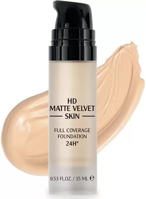 CATERINACHIARA High Coverage Waterproof Base 24H Flawless Finish  Foundation(natural beige, 15 ml)