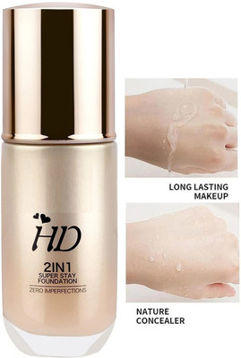 WOONGMI Full Coverage HD Super Smooth Cream Foundation (BEIGE, 60 ml) Foundation(BEIGE, 60 ml)