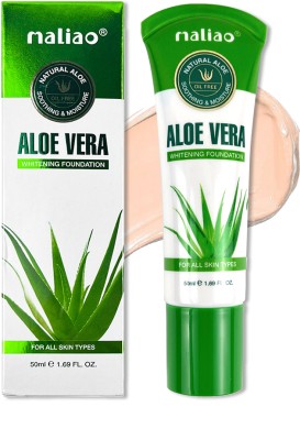 maliao ALOE VERA WHITENING Foundation - Radiant and Nourishing Coverage Foundation(WHITE IVORY, 50 ml)