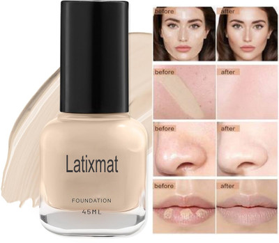 Latixmat All Skin Type Matte Finish & Poreless  Foundation(ivory, 45 ml)
