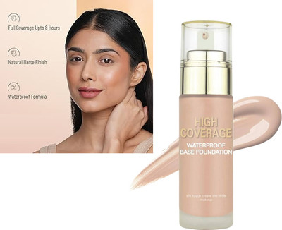 Sheny All Skin Types High Coverage With Foundation (BEIGE, 60 ml) Foundation(BEIGE, 60 ml)