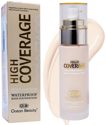 OCEAN BEAUTY Waterproof Liquid High Coverage Matte Finish Full Foundation Cream For 24 Hours Foundation(White Ivory, 50 ml)
