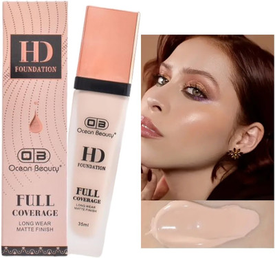 OCEAN BEAUTY Ultra Hd Cream Full Coverage Foundation For Normal Skin Type Foundation(BEIGE, 35 ml)