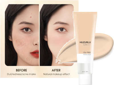 HUZURLU Long Lasting Base with Natural Matte Finish, Weightless Texture Foundation(GOLDEN BEIGE, 60 ml)
