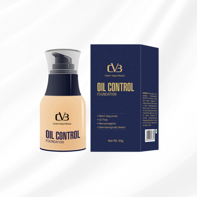 CVB Oil Control Dewy Radiant Foundation for Full Face Coverage Non-Acnegenic Shine Foundation(Natural Beige, 50 g)